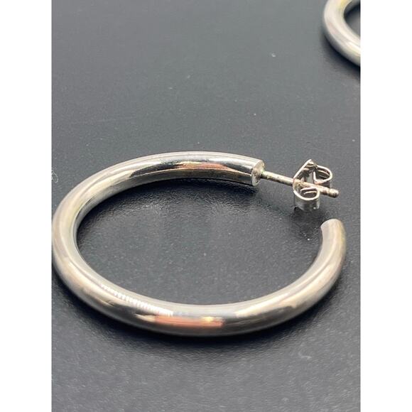 Dyadema Signed Bronze Italy Classic Hoop Earrings - Picture 4 of 9